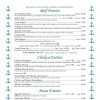 Menu Blue Point Restaurant